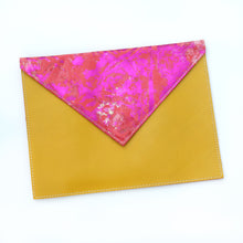 Large Leather Envelope Clutches - J D'Cruz